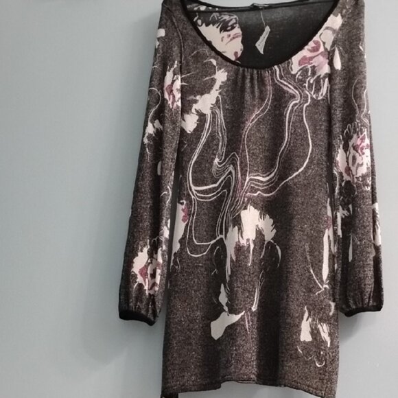 NWT Bebe Black and Pink Long Sleeve Dress Size Small - Picture 2 of 6